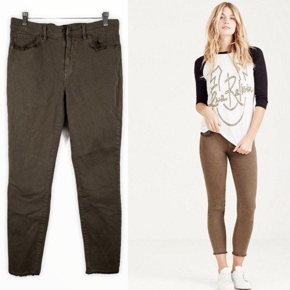 True Religion Super Skinny Crop Capri Jeans sz 31 - Picture 1 of 10